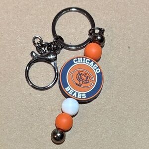 Silicone Bead Keychain - Chicago Bears